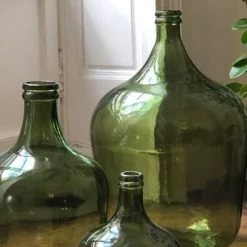 Maison Tilleul Vases Bonbonne Dame Jeanne 12L Vert -Sablie Vases Soldes bonbonne dame jeanne 12l vert 3