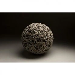 MACABANE Statuettes Et Figurines Boule Déco En Teck Branches Grise -Sablie Vases Soldes boule deco en teck branches grise 3