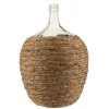 LANADECO Vases Bouteille Couverte Paille/verre Naturel H53cm -Sablie Vases Soldes bouteille couverte paille verre naturel h53cm