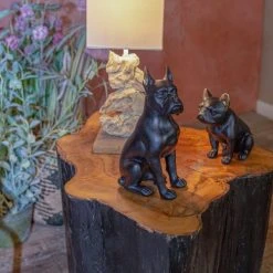 Pirouette Paris Statuettes Et Figurines Chien Noir En Résine 23cm -Sablie Vases Soldes chien noir en resine 23cm 2