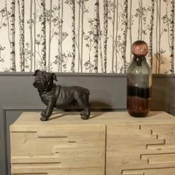 Now’s Home Statuettes Et Figurines Chien Noir En Résine 26,5cm -Sablie Vases Soldes chien noir en resine 26 5cm 2