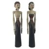 MOYCOR Statuettes Et Figurines Couple Décoratif En Bois Bleu 1 MOYCOR Statuettes Et Figurines Couple Décoratif En Bois Bleu -Sablie Vases Soldes couple decoratif en bois bleu