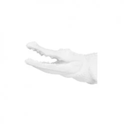 Potiron Paris Statuettes Et Figurines Crocodile Décoratif Blanc En Polyrésine -Sablie Vases Soldes crocodile decoratif blanc en polyresine 3