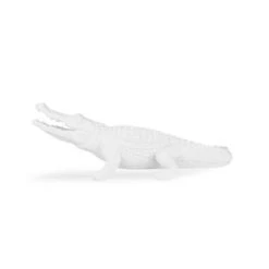Potiron Paris Statuettes Et Figurines Crocodile Décoratif Noir En Polyrésine -Sablie Vases Soldes crocodile decoratif blanc en polyresine 5