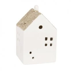 Maisons Du Monde Décorations à Poser De Noël Déco De Noël Maison Lumineuse En Céramique Blanche - Lot De 2