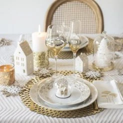 Maisons Du Monde Décorations à Poser De Noël Déco De Noël Maison Lumineuse En Céramique Blanche H15 -Sablie Vases Soldes deco de noel maison lumineuse en ceramique blanche h15 1000 13 10 197179 5