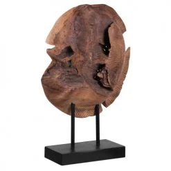 Beliani Statuettes Et Figurines Décoration En Bois -Sablie Vases Soldes decoration en bois 2