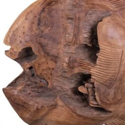 Beliani Statuettes Et Figurines Décoration En Bois -Sablie Vases Soldes decoration en bois 4