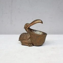 Chehoma Statuettes Et Figurines Décoration Pélican En Métal Cuivré -Sablie Vases Soldes decoration pelican en metal cuivre 1