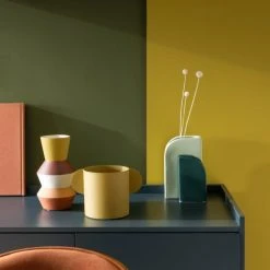 Maisons Du Monde Duo Vases En Grès Blanc Et Vert H21 -Sablie Vases Soldes duo vases en gres blanc et vert h21 1000 15 38 228818 3