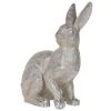 Beliani Statuettes Et Figurines Figurine Décorative Lapin Argenté 35 Cm -Sablie Vases Soldes figurine decorative lapin argente 35 cm