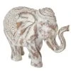 ITEM International Statuettes Et Figurines Grande Statuette éléphant Blanc Patiné L30cm -Sablie Vases Soldes grande statuette elephant blanc patine l30cm