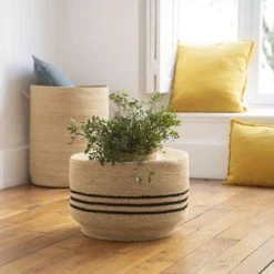 Casatera Vases Jarre En Jonc De Mer Naturel Marron -Sablie Vases Soldes jarre en jonc de mer naturel marron 3