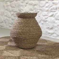 Casatera Vases Jarre En Mendong Naturel Marron 10 Casatera Vases Jarre En Mendong Naturel Marron -Sablie Vases Soldes jarre en mendong naturel marron 3