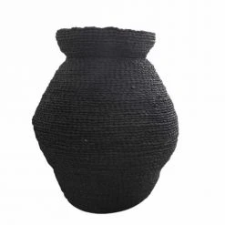 Casatera Vases Jarre En Mendong Noir