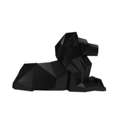 Potiron Paris Statuettes Et Figurines Lion Décoratif Noir, Statuette Origami En Polyrésine -Sablie Vases Soldes lion decoratif noir statuette origami en polyresine 5