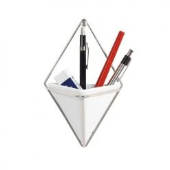 Umbra Lot De 2 Vases Muraux Trigg Céramique Chromé -Sablie Vases Soldes lot de 2 vases muraux trigg ceramique chrome 2