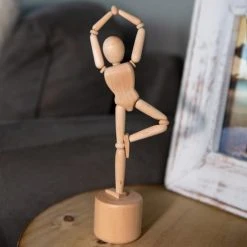 Kikkerland Statuettes Et Figurines Marionnette Wakouwa Yogi Bois Naturel -Sablie Vases Soldes marionnette wakouwa yogi bois naturel 3