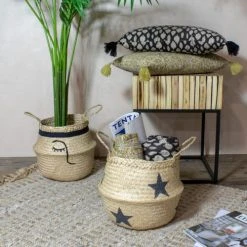 Pirouette Paris Statuettes Et Figurines Panier Cache-pot En Jonc De Mer D30 X H10 -Sablie Vases Soldes panier cache pot en jonc de mer d30 x h10 17