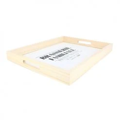 Novastyl Statuettes Et Figurines Plateau En Bois Blanc -Sablie Vases Soldes plateau en bois blanc 1