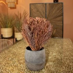 Now’s Home Vases Pot En Verre Gris Taupe H16 -Sablie Vases Soldes pot en verre gris taupe h16 2