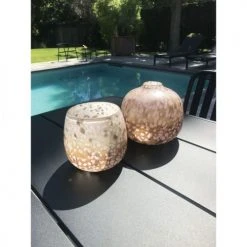 Now’s Home Vases Pot En Verre Soufflé Rose Poudré H12 -Sablie Vases Soldes pot en verre souffle rose poudre h12 3