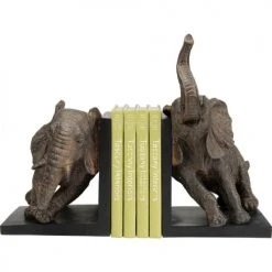 Kare Design Statuettes Et Figurines Serre-livres éléphants En Polyrésine Marron H25