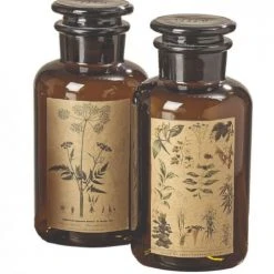 Wadiga Statuettes Et Figurines Set De 2 Flacons Décoratifs En Verre H22cm