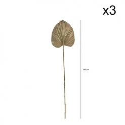 Now’s Home Statuettes Et Figurines Set De 3 Décoration En Feuilles De Palmier -Sablie Vases Soldes set de 3 decoration en feuilles de palmier 5