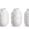 Kähler Design Set De 3 Vases En Miniature Nacre H8cm -Sablie Vases Soldes set de 3 vases en miniature nacre h8cm