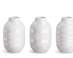 Kähler Design Set De 3 Vases En Miniature Argent H8cm -Sablie Vases Soldes set de 3 vases en miniature nacre h8cm 5