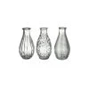 Wadiga Set De 3 Vases En Verre - 6.8x6.8x14cm -Sablie Vases Soldes set de 3 vases en verre 6 8x6 8x14cm