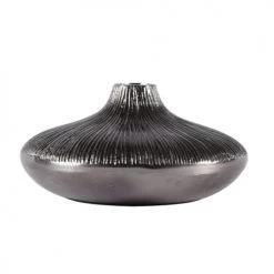 Zago Vases Soliflore En Métal Noir D25cm