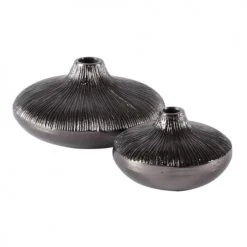 Zago Vases Soliflore En Métal Noir D25cm -Sablie Vases Soldes soliflore en metal noir d25cm 3