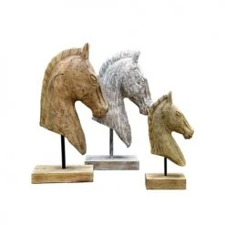 Sensei Maison Statuettes Et Figurines Statue Cheval Naturel 20X10X31 Cm -Sablie Vases Soldes statue cheval naturel 20x10x31 cm 2