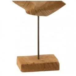 Wadiga Statuettes Et Figurines Statue Déco à Poser En Teck Poisson 30,5x10x45cm -Sablie Vases Soldes statue deco a poser en teck poisson 30 5x10x45cm 2