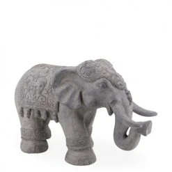 MOYCOR Statuettes Et Figurines Statue éléphant En Résine Gris