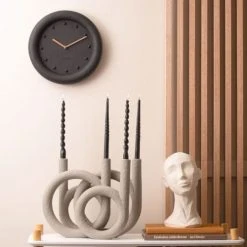 Present Time Statuettes Et Figurines Statue Face Art Large Résine Noir -Sablie Vases Soldes statue face art large resine noir 3