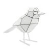 Present Time Statuettes Et Figurines Statue Origami Bird Stripes Blanc H18cm