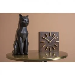 Present Time Statuettes Et Figurines Statue Origami Chat Assis Résine Noir -Sablie Vases Soldes statue origami chat assis resine noir 2