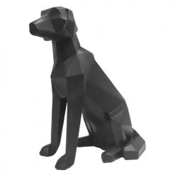 Present Time Statuettes Et Figurines Statue Origami Noire Chien Assis H27cm