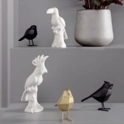 Present Time Statuettes Et Figurines Statue Origami Noire Oiseau H24cm -Sablie Vases Soldes statue origami noire oiseau h24cm 2