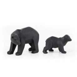 Present Time Statuettes Et Figurines Statue Origami Ours Large Noir -Sablie Vases Soldes statue origami ours large noir 2