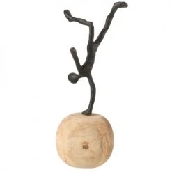 Jolipa Statuettes Et Figurines Statues Personnages Sur Socle En Bois Manguier - Lot De 2 -Sablie Vases Soldes statues personnages sur socle en bois manguier lot de 2 1