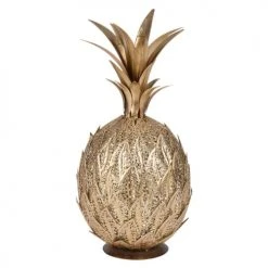 Maisons Du Monde Statuettes Et Figurines Statuette Ananas En Métal Doré H27