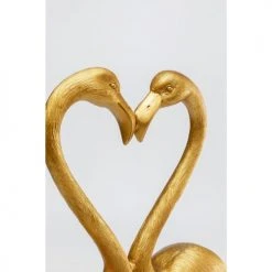 Kare Design Statuettes Et Figurines Statuette Couple Coeur Flamants Roses En Polyrésine Dorée H63 -Sablie Vases Soldes statuette couple coeur flamants roses en polyresine doree h63 2