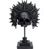 Kare Design Statuettes Et Figurines Statuette Crâne Avec Couronne En Polyrésine Noire H49 -Sablie Vases Soldes statuette crane avec couronne en polyresine noire h49