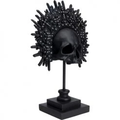 Kare Design Statuettes Et Figurines Statuette Crâne Avec Couronne En Polyrésine Noire H49 -Sablie Vases Soldes statuette crane avec couronne en polyresine noire h49 3