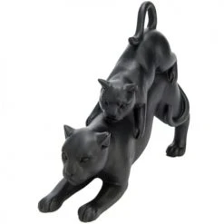 Amadeus Statuettes Et Figurines Statuette De Décoration Maman Panthère Et Bébé L15cm