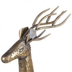 Beliani Statuettes Et Figurines Statuette Déco Renne Doré 126 Cm -Sablie Vases Soldes statuette deco renne dore 126 cm 4